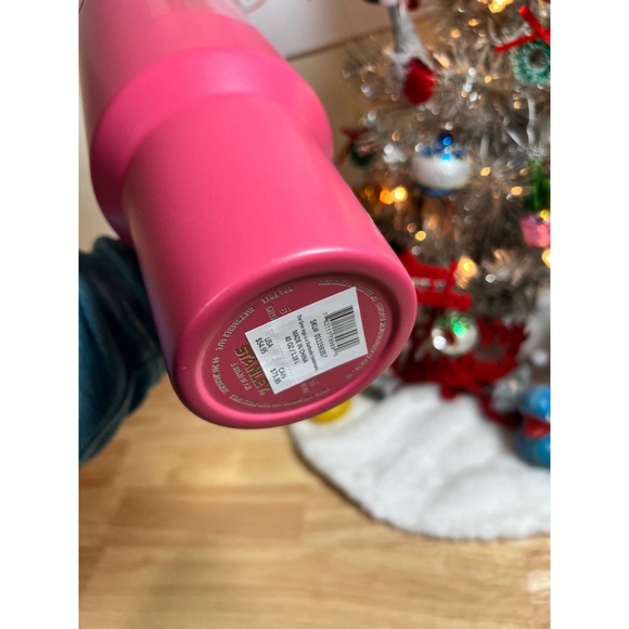 Stanley + Starbucks Holiday Winter 2024 Berry Pink Glitter & Gold Tumbler, 40 oz - Picture 5 of 7